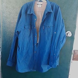 Columbia Mens Blue Fishing Shirt Size XL